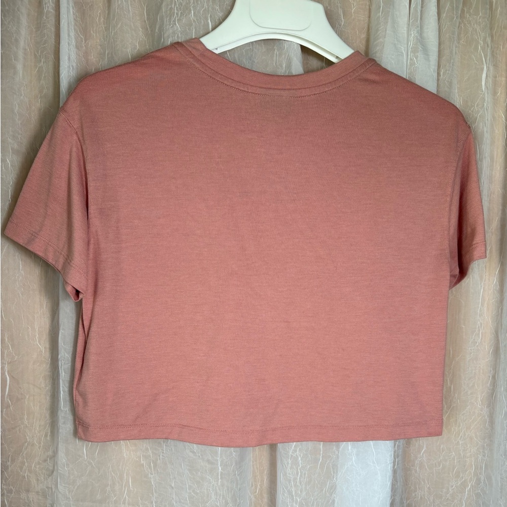 Nike Women’s Pink T-Shirt Cropped Logo-Size: Small-Preowned, EUC - Picture 2 of 10